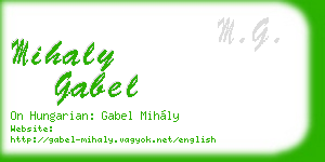 mihaly gabel business card